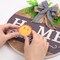 Interchangeable Welcome Sign for Front Door with 14 Seasonal Icons & 12 LED Lights – Rustic Farmhouse Wooden Porch Decor, 12” Round Lighted Welcome Home Sign for Year-Round Indoor/Outdoor Decorations (Wood Home1)